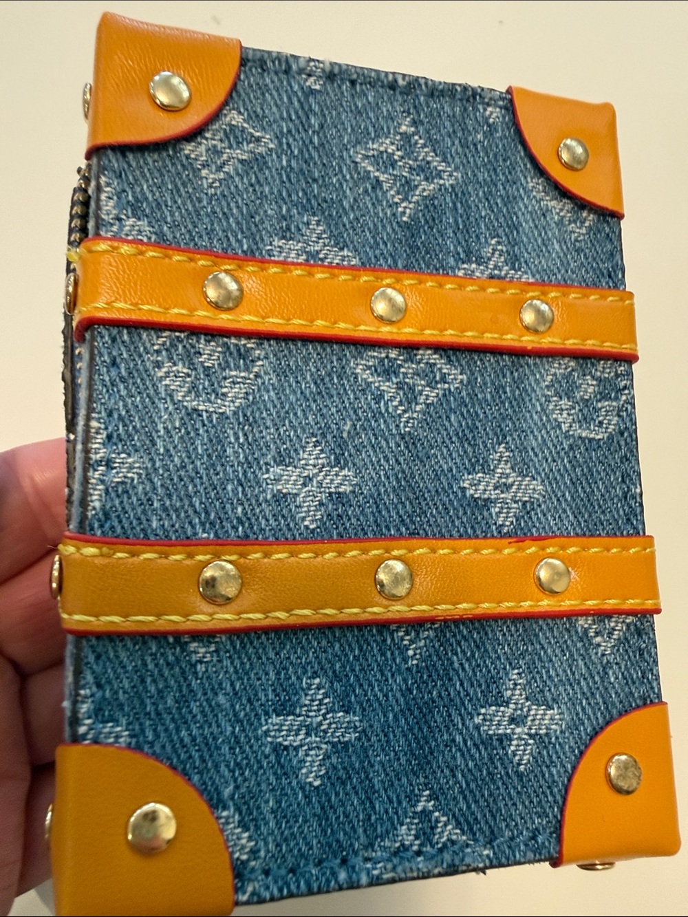 Brand New Designer Inspired Mini Suitcase - Denim & Black - Picture 5 of 8